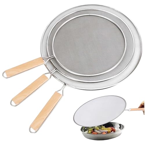 Lejelyma 3pcs Splatter -Bildschirm für Bratpfanne Edelstahl -Fettschütze mit sicherem Griff leicht zu reinigen fein meshabdeckung passt zu den meisten Kochgeschirr Lejelyma 3pcs Splatter -Bildschirm für Bratpfanne Edelstahl -Fettschütze mit sicherem Griff leicht zu reinigen fein meshabdeckung passt zu den meisten Kochgeschirr von Lejelyma