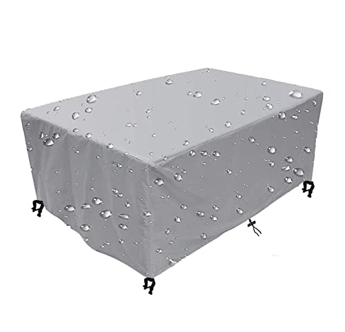 Abdeckhaube für Gartenmöbel 100x100x100cm Alle Größen Würfel Abdeckung Balkon Sofa Wasserdicht Winddicht UV-Beständiges Regenfest Schwerlast 420D Oxford Gewebe Silber-Grau Abdeckhaube Schutzhülle von Leju Art