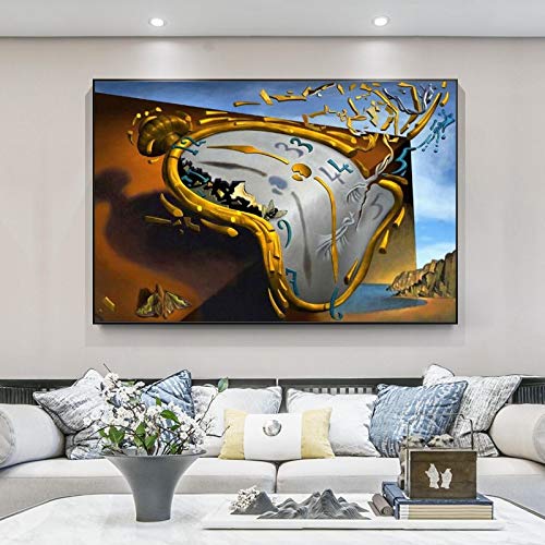 Berühmte Surrealismus Leinwand Gemälde Abstrakte Poster und Drucke Salvador Dali Wandkunst Bild für Wohnzimmer Wohnkultur 80x120cm (31,5x47.2in) Rahmenlos von Leju Art