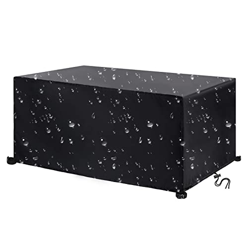 GartenmöBel Abdeckung Winterfest Rechteckig Wasserdicht 420d Oxford-Gewebe Winddicht Schneedicht ReißFest Abdeckung FüR GartenmöBel xxl Abdeckplane GartenmöBel Wasserdicht SchutzhüLle 235x130x90cm von Leju Art
