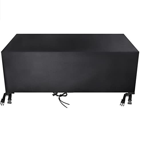 Gartenmöbel Abdeckung 90x90x80cm Abdeckplane Gartenmöbel 420D Oxford Wasserdicht UV-beständig Schutzhülle Terrasse Gartenmöbel Abdeckungen für Gartenmöbel Ausziehtisch Lyra+ 2 4 6 Stuhl Schwarz von Leju Art