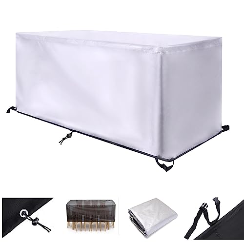 Leju Art Gartenmöbel Abdeckung 20x20x20cm/LxWxH Wasserdicht, Sofa Schutzhülle Loungemöbel Tischabdeckung 420D Oxford Palettenmöbel Abdeckung Winterfest Rechteckige Abdeckplane Gartenmöbel-Silber Leju Art Gartenmöbel Abdeckung 20x20x20cm/LxWxH Wasserdicht, Sofa Schutzhülle Loungemöbel Tischabdeckung 420D Oxford Palettenmöbel Abdeckung Winterfest Rechteckige Abdeckplane Gartenmöbel-Silber von Leju Art