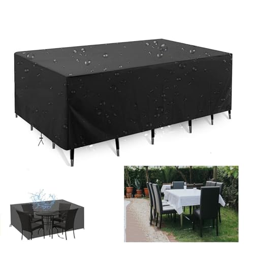 Leju Art Gartentisch Abdeckung 150x65x90cm(LxWxH) Abdeckhaube Gartenmöbel Rechteckig Gartenmöbel Abdeckung wasserdicht Gartentische Terrassenmöbel Abdeckung Gartenmöbel Winterfest für Balkonmöbel von Leju Art