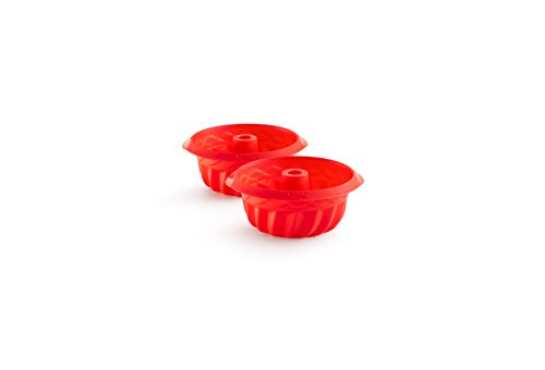 Lékué - Pack 2 Mini Gugelhupf-Form, Silikon, Rot, 15 cm Lékué - Pack 2 Mini Gugelhupf-Form, Silikon, Rot, 15 cm von Lékué