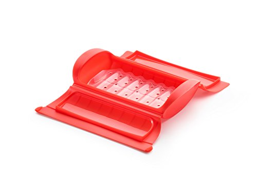 Lékué - Dampfbox mit Einlegeboden, 1-2 Personen, rot (3404600R10U004) von Lékué