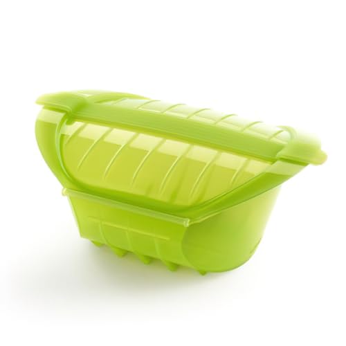 Lékué - XL Box für die Mikrowelle, 1000 ml Fassungsvermögen, für 3-4 Personen, grün, 3407600V09U004 von Lékué