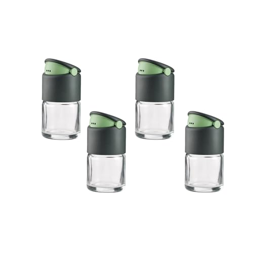 Lékué Basic-Gewürzdosen-Set Set mit 4 Einheiten, Transparent/Grau von Lékué