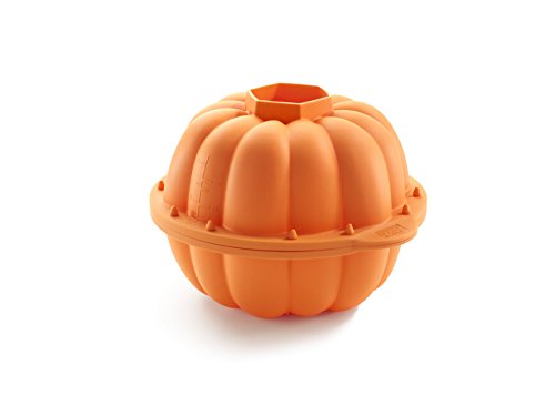 Lékué 3D-Kürbisform Halloween, Silikon, orange, 15x17cm diametro von Lékué