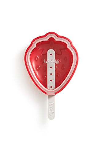 Lékué Erdbeer-Eisform, Silikon, rot, 15,4 x 9,4 x 3,3 cm von Lékué