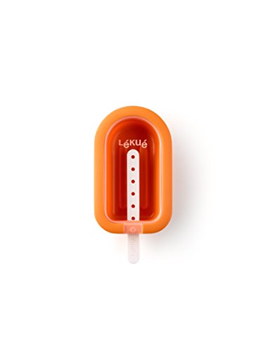 Lékué Form für Eis am Stil, Silikon, stapelbar, orange, 1 Stück von Lékué