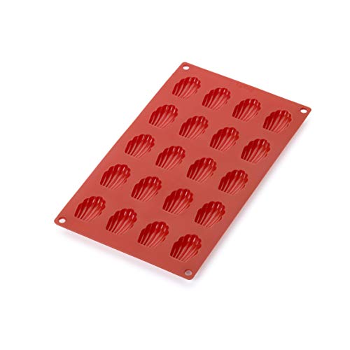 Lékué Muschel-Muffinform, Silikon, rot, 20 Mulden Lékué Muschel-Muffinform, Silikon, rot, 20 Mulden von Lékué