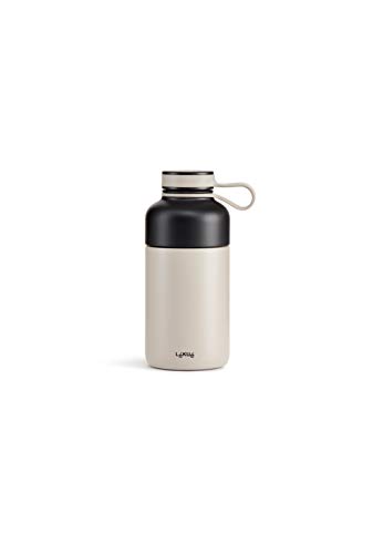 Lékué Isolierflasche to Go, Edelstahl, Grau, 300 ml von Lékué