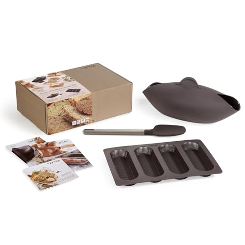 Lékué-Brotbackset, Silikon, braun, 30 x 25 x 15 cm (3000085SURM017) Lékué-Brotbackset, Silikon, braun, 30 x 25 x 15 cm (3000085SURM017) von Lékué