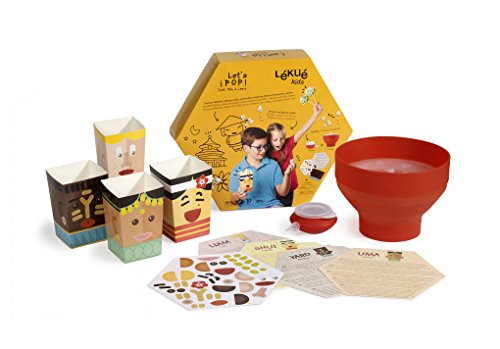Lékué Let's Pop Popcorn-Maker, Silikon, mehrfarbig, 59,1 x 60,2 x 7 cm von Lékué