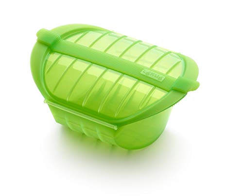 Lékué Ogya Dampfbox, Platin-Silikon, 1–2 Personen, grün, 3406600V09U004 von Lékué
