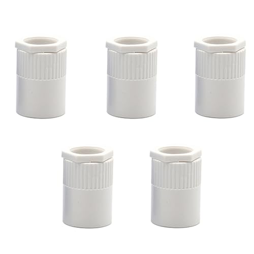 5 x weiblicher Rohradapter, 20 mm, PVC, weiß, Rohradapter für Rohrdosen, DIY-Projekte von Leliafleury