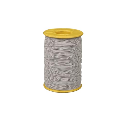 Leliafleury 1 Spule graues elastisches Nähgarn, 0,5 mm, elastischer Faden, dehnbare Schnur zum Nähen von Kleidung von Leliafleury