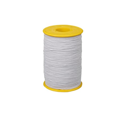 Leliafleury 1 Spule weißes elastisches Nähgarn, 0,5 mm, elastischer Faden, dehnbare Schnur zum Nähen von Kleidung von Leliafleury