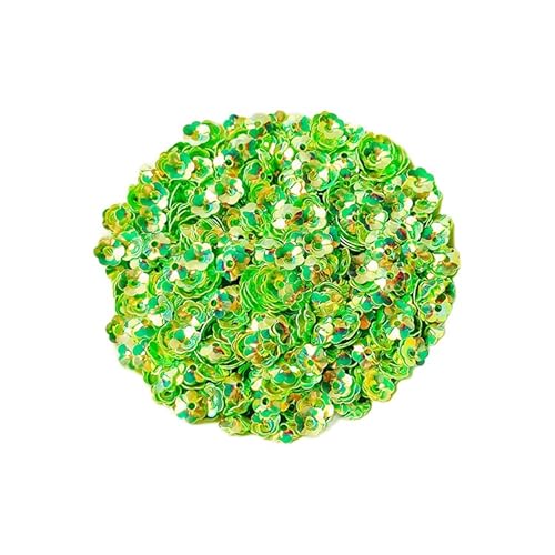 Leliafleury 6 mm grüne Blumen-Pailletten, Glitzer, Kunststoff-Pailletten, lose Pailletten für Bastelarbeiten, Nähen, 20 g Leliafleury 6 mm grüne Blumen-Pailletten, Glitzer, Kunststoff-Pailletten, lose Pailletten für Bastelarbeiten, Nähen, 20 g von Leliafleury