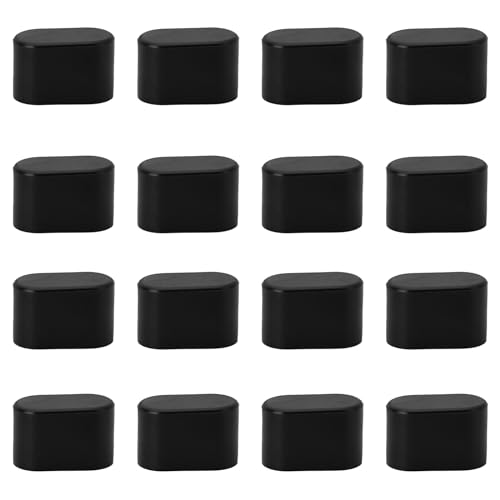 Leliafleury Gummi-Beinspitzen, 16 x 34 mm, ovale Gummi-Möbelfüße, Ersatzspitzen für Tische, Stühle, Schreibtische, 16 x 34 mm, Schwarz, 16 Stück Leliafleury Gummi-Beinspitzen, 16 x 34 mm, ovale Gummi-Möbelfüße, Ersatzspitzen für Tische, Stühle, Schreibtische, 16 x 34 mm, Schwarz, 16 Stück von Leliafleury