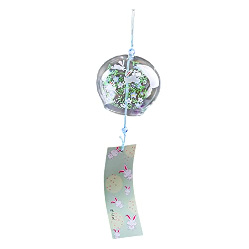 Leling Windglocke Japan, Windglockenspiel Für Garten, Japanische Windspiel Glas, Romantische Blume Windglocken Glas, Windspiele Für Draußen Hängend, Süße Achat Windspiel, Kristall Windspiel Outdoor von Leling