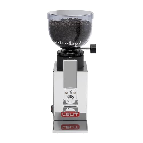 LELIT Fred Kaffeemühle - 38 mm Kegelmahlwerk - Dosierungsregelung - Polierter Edelstahl - PL043MMIUK Prima von Lelit