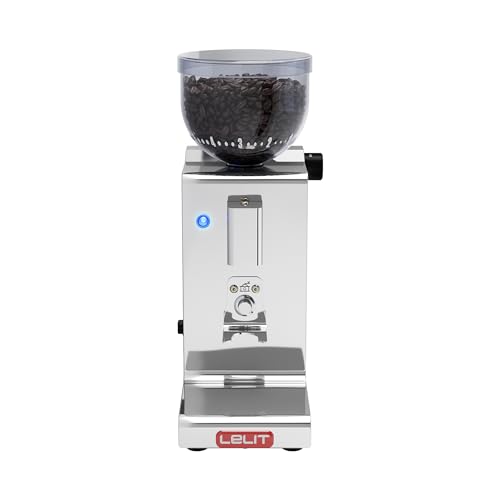 LELIT Fred Kaffeemühle - 38 mm konischer Grat und elektronische Dosierung - Edelstahl - Silber von Lelit