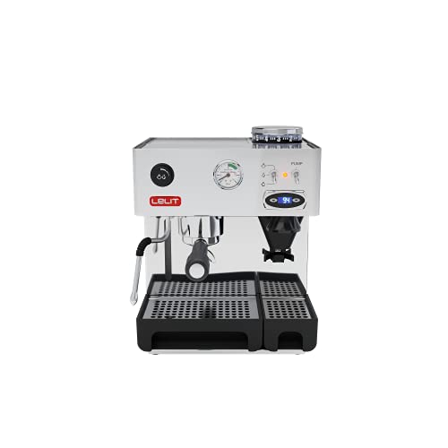 LELIT Anita PL042TEMD, Prosumer-Kaffeemaschine mit Mahlwerk und ThermoPID, Silber von Lelit