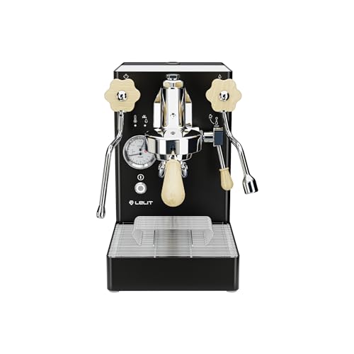 Lelit MaraX PL62X-EUCB, schwarze Kaffeemaschine mit L58E Brühgruppe und HX Doppelsonde-System von Lelit