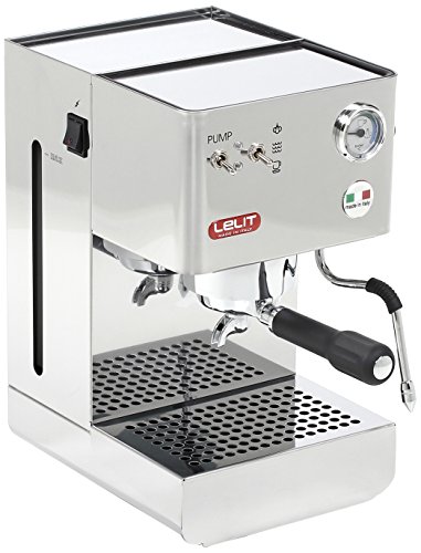 Lelit PL41PLUS Glenda, semi-professionelle Kaffeemaschine, ideal für Espresso-Bezug und Cappuccino - Edelstahl-Gehäuse, Stainless Steel, 2.7 liters, Silber von Lelit