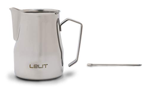 Lelit PLA301L Milchkanne mit Latte Art Pinsel, Stainless Steel, Rostfreier Stahl, 75 cl von Lelit