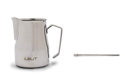 Lelit PLA301S Milchkanne mit Latte Art Pinsel, Edelstahl, Rostfreier Stahl, 35 cl von Lelit