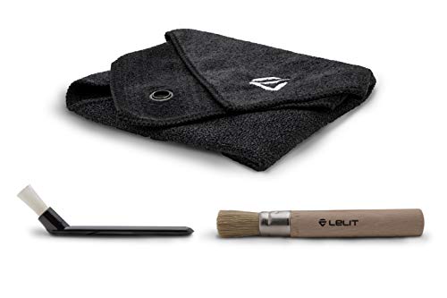 Lelit PLA9101 Reinigungskit mit Mikrofasertuch, Pinsel aus Holz und Bürste aus Nylon, Schwarz, Einheitsgröße von Lelit