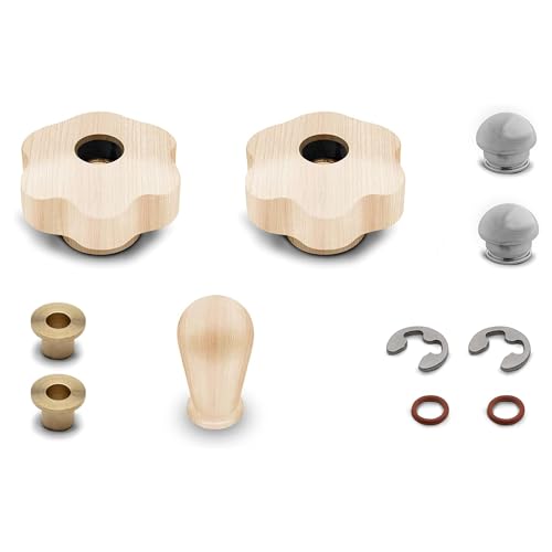 Lelit Upgrade Kit für Mara und MaraX Kaffeemaschinen - Wasserdampfknöpfe und Hebel - Hellbraun von Lelit