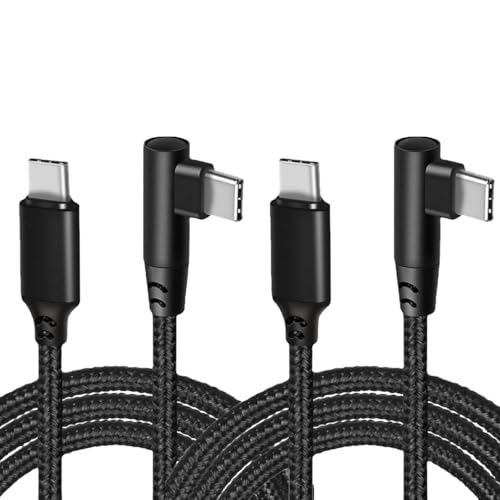 Leloco USB C auf USB C Kabel 90 Grad, PD 60W, Ladekabel Typ C Kabel Kurz 1M Geeignet für die meisten elektronischen Geräte mithilfe von USB C -Schnittstelle 2 Stück von Leloco