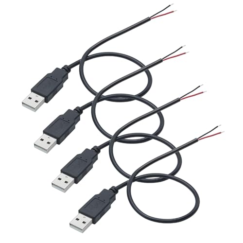 Leloco USB 2 Pin Bare Wire Open End Stromkabel von Leloco