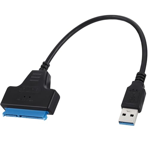 Leloco USB 3.0 zu SATA Adapter, Sata USB Adapter, SATA auf USB-Kabel 5Gbps Übertragungsgeschwindigkeit, Geeignet für 2,5 Zoll SSD HDD Festplatte, Kompatibel für Windows, ChromeOS, MacOS usw von Leloco
