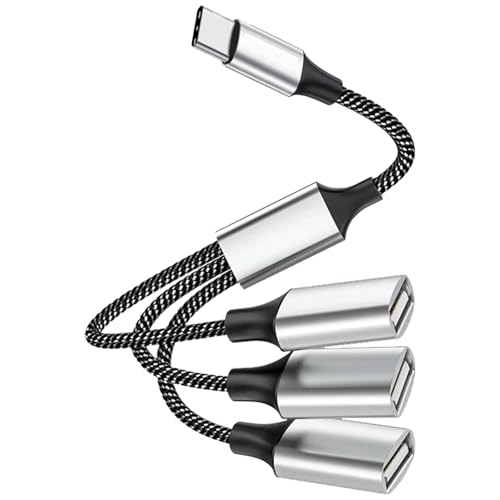 Leloco USB C Splitter 1 zu 2, Typ C Stecker zu 2 USB A Buchse Kabel Adapter, Typ C Verteiler für Strom und Daten, Kompatibel mit Mobiltelefone, Tablets, Lapto, Mac, Auto, PS4, PS5 usw Leloco USB C Splitter 1 zu 2, Typ C Stecker zu 2 USB A Buchse Kabel Adapter, Typ C Verteiler für Strom und Daten, Kompatibel mit Mobiltelefone, Tablets, Lapto, Mac, Auto, PS4, PS5 usw von Leloco