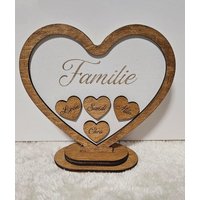 Holzherz, Personalisiert, Familie, Namens, Geschenk. Geburtstag, Family, Deko Holzherz, Personalisiert, Familie, Namens, Geschenk. Geburtstag, Family, Deko von Lelomihandmade