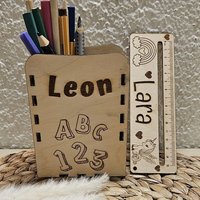 Stiftehalter, Stiftebox Holz, Schulzendorf, Einschulung, Geschenk Personalisiert Stiftehalter, Stiftebox Holz, Schulzendorf, Einschulung, Geschenk Personalisiert von Lelomihandmade