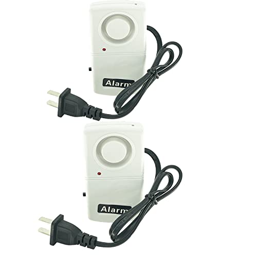 Alarm bei Stromausfall Stromalarmausfall für Gefrierschrank Kühlschrank 220v Stromausfall automatische Warnung mit EU-Stecker(2 Stück) von Lelukee