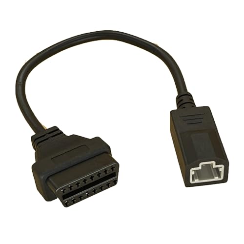 Lelukee OBD2 3 Pin zu 16 Pin Stecker Diagnosekabel für Honda Auto, OBDII 16Pin zu OBD1 3Pin Adapter Kabel Scanner Kabel rund Diagnose OBDII Adapter für Honda von Lelukee