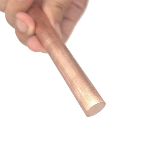 Leluo 100 mm Kupferrundstab for Buchsen, Zahnräder, Ventilkomponenten und mechanische Präzisionsteile Heimwerker(4mm) von Leluo