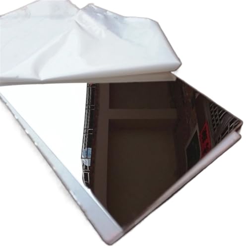 Leluo 2 stücke Spiegel Wirkung DIY Edelstahl Platte Film Schutz Spiegel 8k Oberfläche 304 Edelstahl Blatt Zähigkeit(0.8x100x100mm) von Leluo
