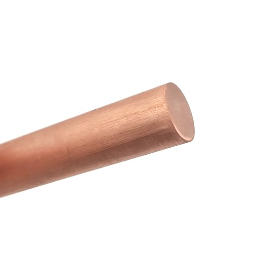 Leluo 4 mm bis 26 mm Kupferstäbe for Formen von Messergriffen, Nieten, Lochstopfen und Montageanwendungen Heimwerker(5x500mm) von Leluo