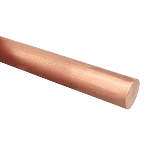 Leluo 400 mm Länge T2 Kupfer-Rundstab for Fräsen und Schweißen, Durchmesser 20 mm, 25 mm, 12 mm, 14 mm, 18 mm, 15 mm, 16 mm for die Metallbearbeitung Heimwerker(25mm) von Leluo