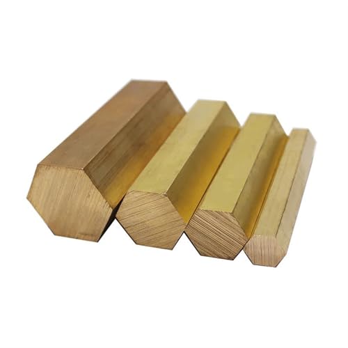 Leluo 5 Stück H59 Messing Sechskantstange 7 mm 8 mm 9 mm 10 mm Sechskantstange for Präzisionshandwerk und DIY-Projekt Zähigkeit(9x1000mm) von Leluo