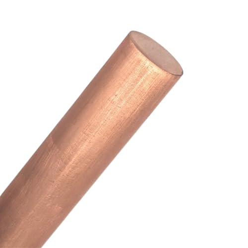 Leluo 5 Stück T2 Kupfer Massiv Rundstab 2mm 3mm Bastelstäbe for Verstopfen von Löchern Montage Heimwerker(2x500mm) von Leluo