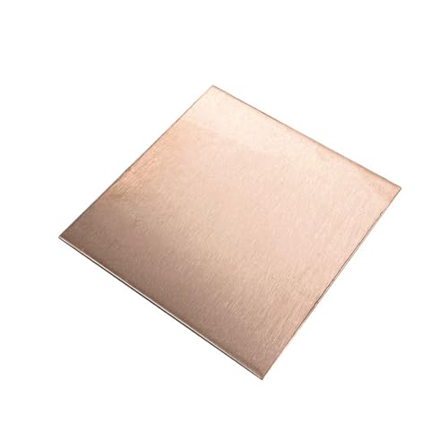 Leluo 99,9% Reinheit der Kupfermetallplatte, Dicke 0,25 mm, 0,3 mm, 0,4 mm, 0,5 mm, 0,6 mm, 0,8 mm, 1 mm, 2 mm, 3 mm, 4 mm, 5 mm Heimwerker(0.3x150x150mm) von Leluo