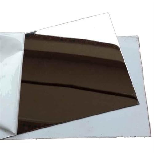 Leluo DIY Edelstahlplatte Filmschutz Spiegel 8k Oberfläche 304 Edelstahlblech Spiegeleffekt 1mm 1,5mm 2mm 3mm Zähigkeit(1.5x100x100mm) von Leluo